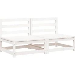 Tuinmeubelen*vidaXL Tuinbank zonder armleuningen 2 st 70x70x67 cm grenenhout wit Wit grenenhout