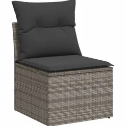 Tuinbank zonder armleuning met kussens poly rattan>vidaXL Discount