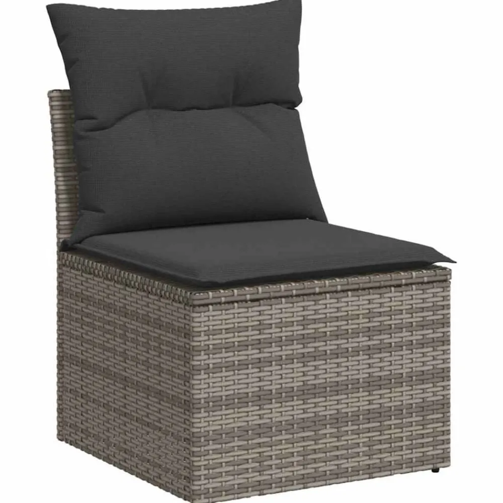 Tuinbank zonder armleuning met kussens poly rattan>vidaXL Discount