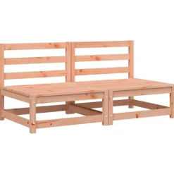 Tuinmeubelen*vidaXL Tuinbank zonder armleuningen 2 st 70x70x67 cm douglashout Natuurlijk douglashout