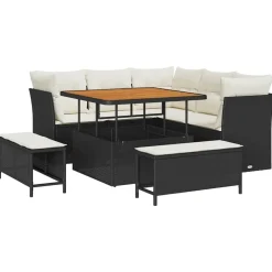 Tuinbankenset 8 pcs poly rattan>vidaXL Hot