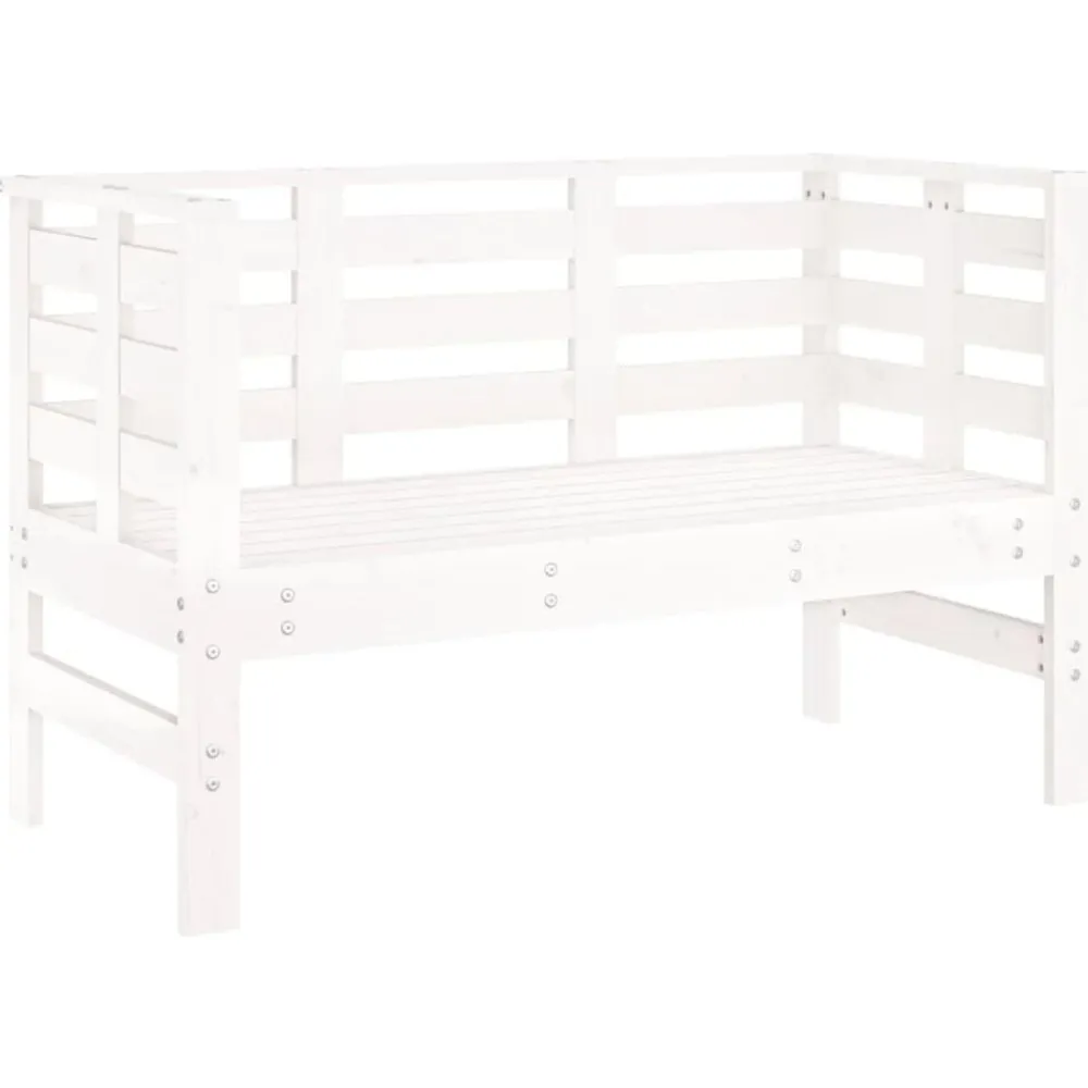 Tuinbankje 111,5x53x71 cm massief grenenhout wit>vidaXL Online