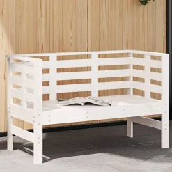 Tuinbankje 111,5x53x71 cm massief grenenhout wit>vidaXL Online