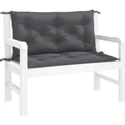Woon- & Tuinaccessoires*vidaXL Tuinbankkussens 2 st 100x50x7 cm oxford stof kleurig Antraciet