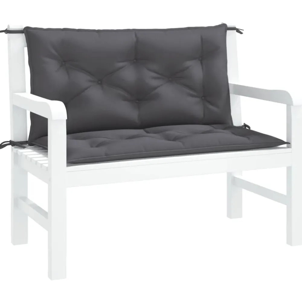 Woon- & Tuinaccessoires*vidaXL Tuinbankkussens 2 st 100x50x7 cm oxford stof kleurig Antraciet