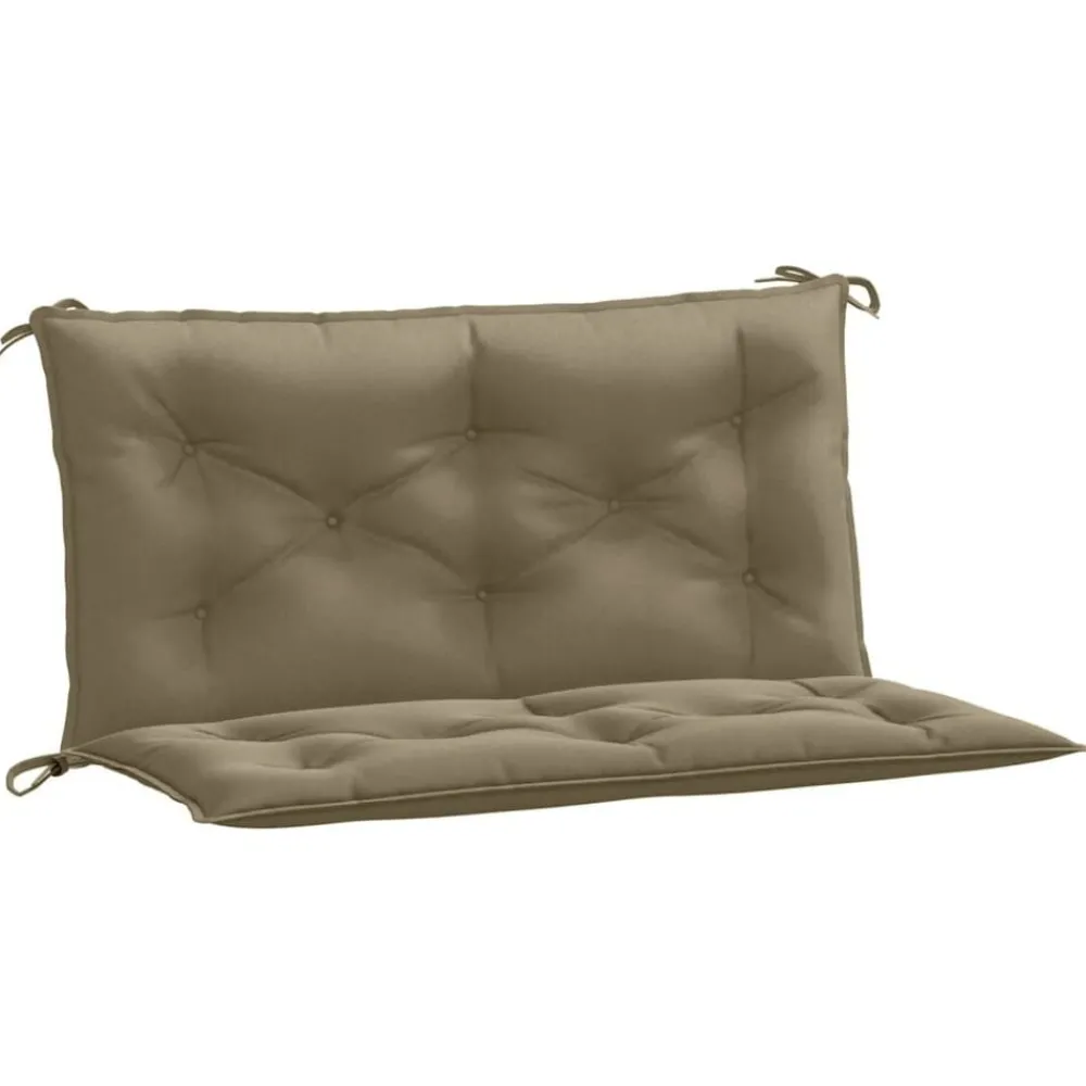 Woon- & Tuinaccessoires*vidaXL Tuinbankkussens 2 st 100x50x7 cm stof gemêleerd taupe taupe mix