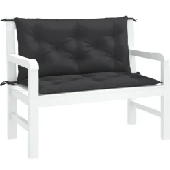 Woon- & Tuinaccessoires*vidaXL Tuinbankkussens 2 st 100x50x7 cm oxford stof Zwart