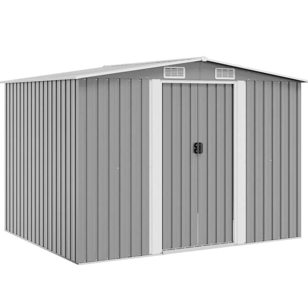 Tuin & Gazon*vidaXL Tuinberging 257x205x178 cm metaal Grijs