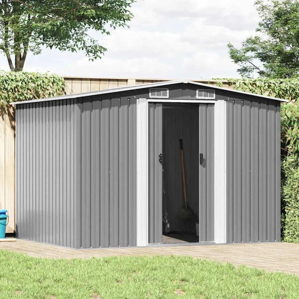 Tuin & Gazon*vidaXL Tuinberging 257x205x178 cm metaal Grijs