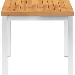Tuinmeubelen*vidaXL Tuinbijzettafel 45x45x38 cm massief acaciahout roestvrij staal