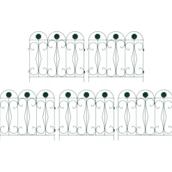 Tuinafscheidingen*vidaXL Tuinhek 5 pcs Staal Groen