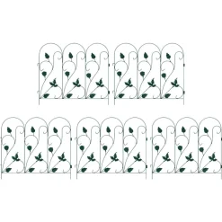 Tuinafscheidingen*vidaXL Tuinhek 5 pcs Staal Groen
