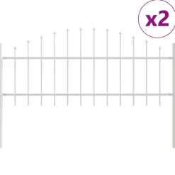 Tuinhek 2 pcs 170 x 140 cm Gepoedercoat staal>vidaXL
