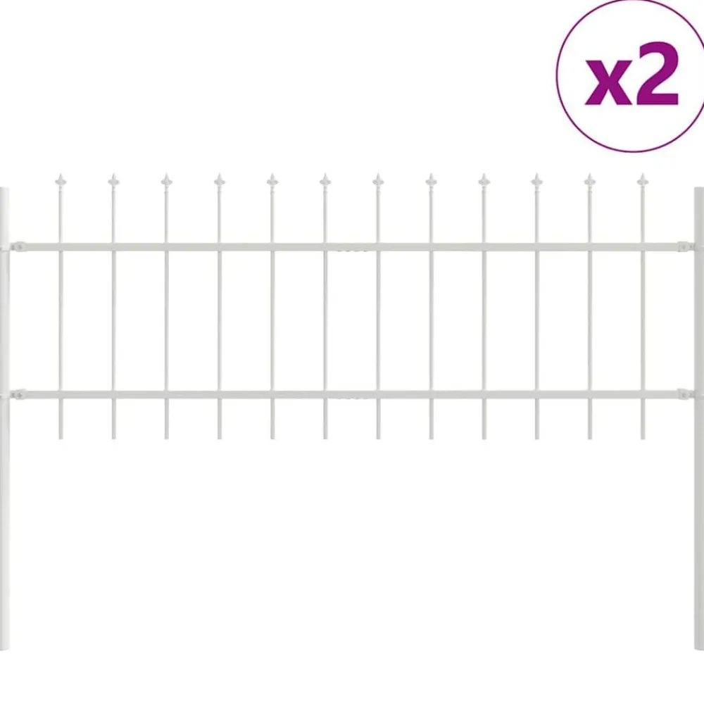 Tuinhek 2 pcs 3,4 x 0,6 m Poedercoating staal>vidaXL Outlet