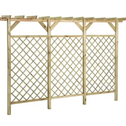 Tuinafscheidingen*vidaXL Tuinhek met latwerk en pergola 300x50x200 cm geïmpregneerd hout