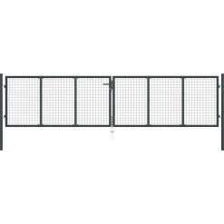 Tuinhek van gaas gegalvaniseerd staal 400x75 cm grijs>vidaXL Clearance