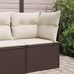 Tuinhoekbank met kussens poly rattan>vidaXL Clearance