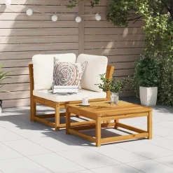 Tuinhoekbank met kussens 73x73x65 cm massief acaciahout>vidaXL Hot