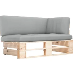 Tuinmeubelen*vidaXL Tuinhoekbank pallet geïmpregneerd grenenhout Grijs