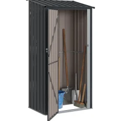 Tuin & Gazon*vidaXL Tuinhuisjes 103 x 74 x 200 cm Metaal Antraciet