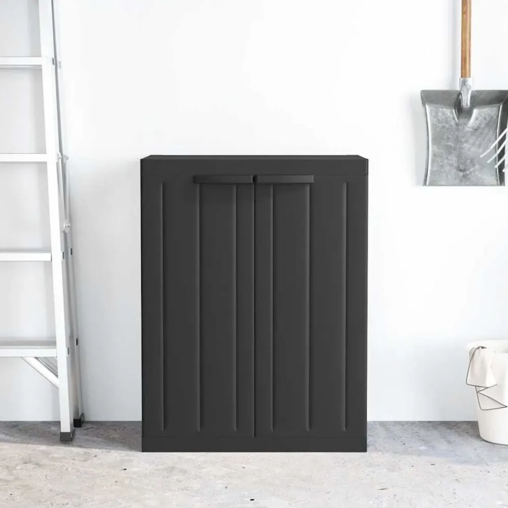 Kasten & Opbergmeubelen*vidaXL Tuinkast 65x37x85 cm polypropeen Zwart