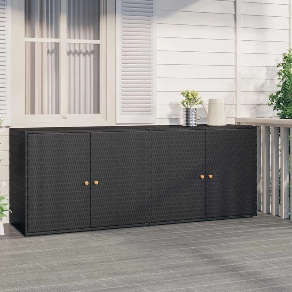 Tuinkast 198x55,5x80 cm Poly Rattan>vidaXL Clearance