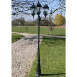Tuinlantaarn Brighton 3-arms 230 cm donkergroen/zwart>vidaXL Outlet