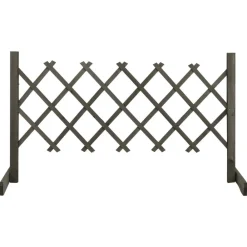 Tuinafscheidingen*vidaXL Tuinlatwerk 120x60 cm massief vurenhout Grijs
