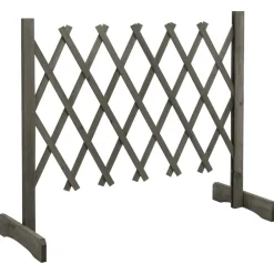 Tuinafscheidingen*vidaXL Tuinlatwerk 120x60 cm massief vurenhout Grijs