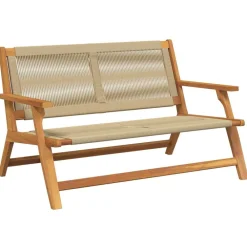 Tuinmeubelen*vidaXL Tuinmeubelen 122 x 78 x 73 cm Massief Acaciahout Beige