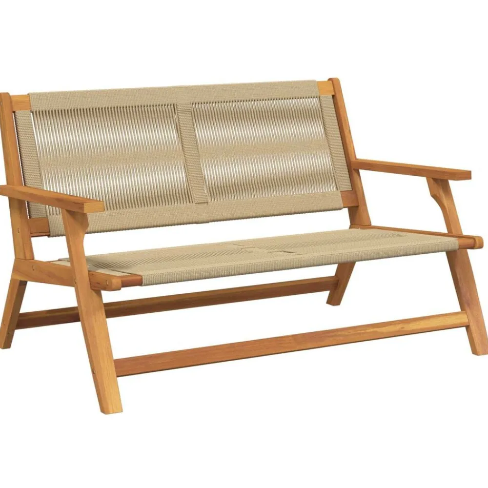 Tuinmeubelen*vidaXL Tuinmeubelen 122 x 78 x 73 cm Massief Acaciahout Beige