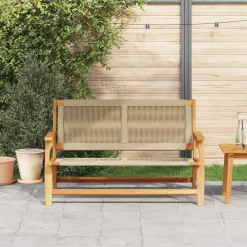 Tuinmeubelen*vidaXL Tuinmeubelen 122 x 78 x 73 cm Massief Acaciahout Beige