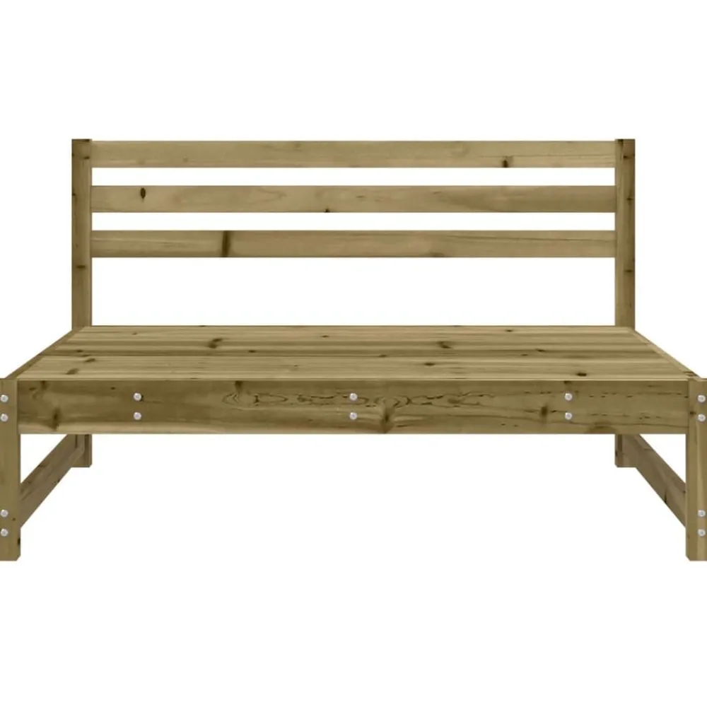 Tuinmeubelen*vidaXL Tuinmiddenbank 120x80 cm geïmpregneerd grenenhout Naturel geïmpregneerd