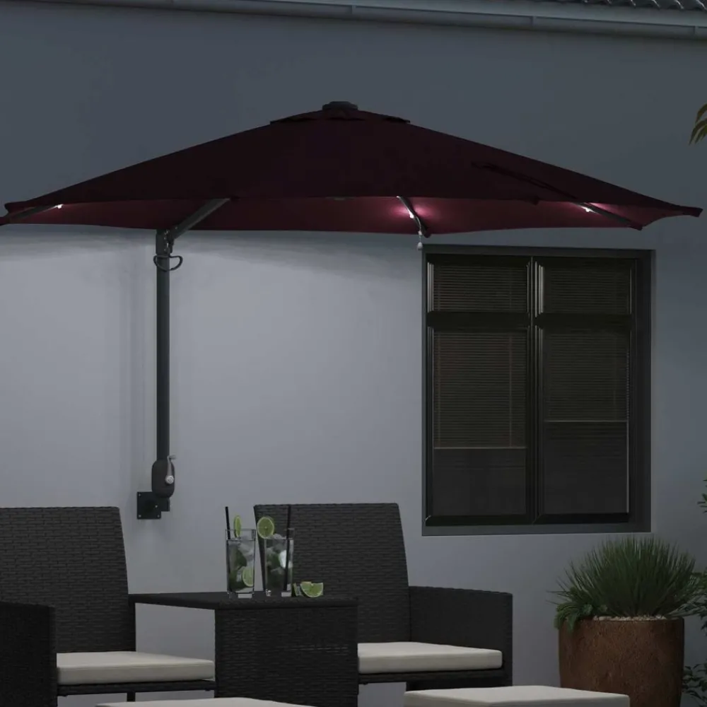 Tuinparasol Bordeaux Rood 248 x 248 x 148 cm Polyester en staal>vidaXL Discount