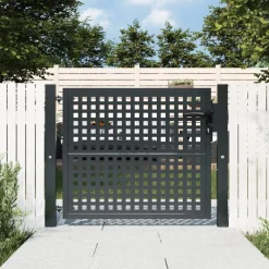 Tuinafscheidingen*vidaXL Tuinpoort Antraciet 100x75 cm Staal