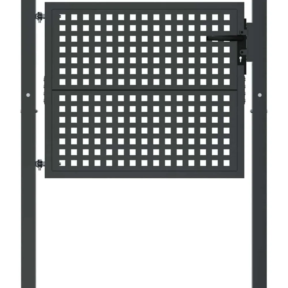 Tuinafscheidingen*vidaXL Tuinpoort Antraciet 100x75 cm Staal