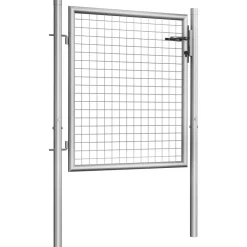 Tuinpoort gegalvaniseerd staal 100x75 cm zilver>vidaXL Discount