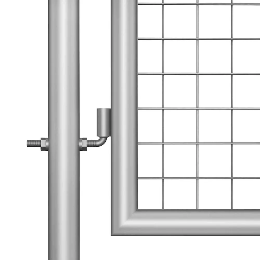 Tuinpoort gegalvaniseerd staal 100x75 cm zilver>vidaXL Discount
