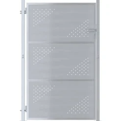 Tuinpoort met slot Zilver 85 x 120 cm Roestvrij staal>vidaXL Sale