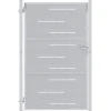 Tuinafscheidingen*vidaXL Tuinpoort met slot Zilver 85 x 120 cm Roestvrij staal