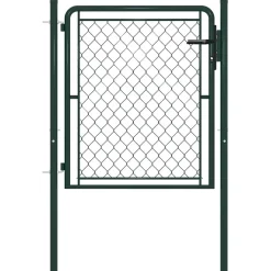Tuinafscheidingen*vidaXL Tuinpoort staal 100x75 cm Groen