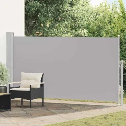 Tuin & Gazon*vidaXL Tuinscherm uittrekbaar 160x300 cm Grijs