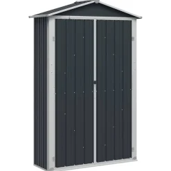 Tuinschuur 116x45x175 cm gegalvaniseerd staal grijs>vidaXL Clearance
