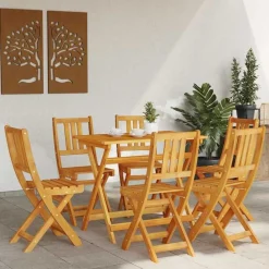 Tuinstoel 6 pcs Olie naturel 40 x 42 x 85 cm Massief Acaciahout><noscript><img width=