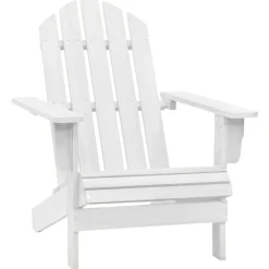 Tuinmeubelen*vidaXL Tuinstoel hout Wit