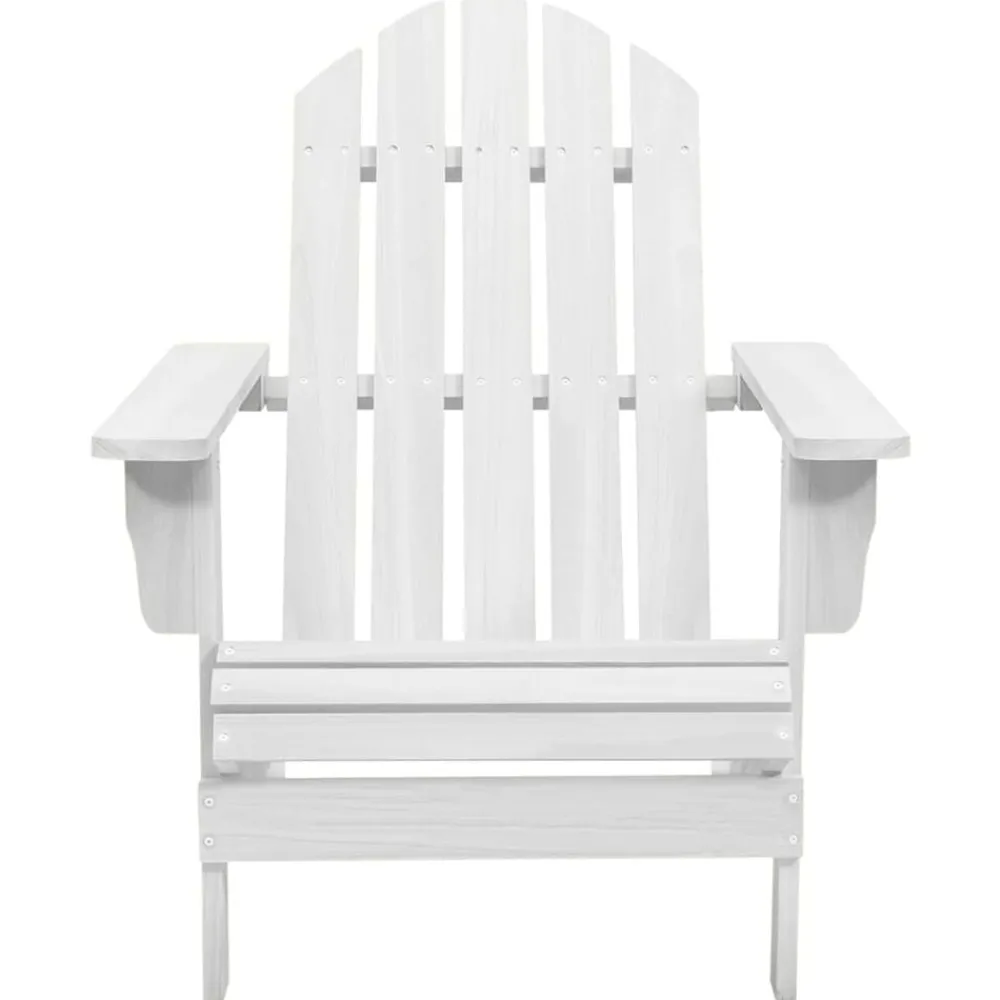 Tuinmeubelen*vidaXL Tuinstoel hout Wit