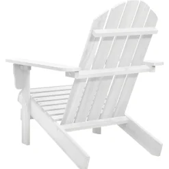 Tuinmeubelen*vidaXL Tuinstoel hout Wit