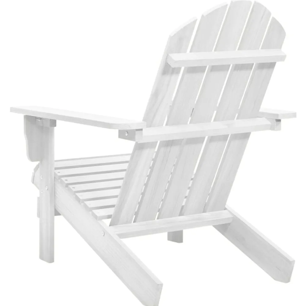 Tuinmeubelen*vidaXL Tuinstoel hout Wit