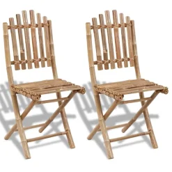 Tuinstoelen 2 st inklapbaar bamboe>vidaXL Outlet