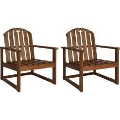 Tuinstoelen 2 st massief acaciahout>vidaXL Clearance